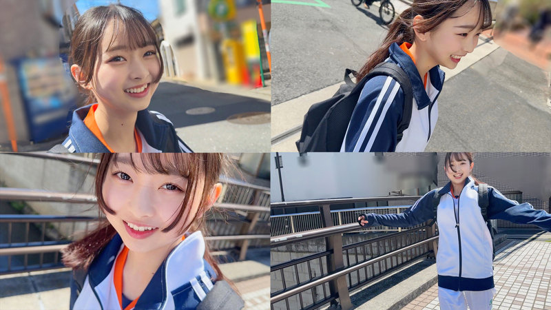 つぼみちゃん(望月つぼみ smub019)素人ムクムク-部活-キービジュアル。部活終わりにジャージ姿でラブラブ帰宅シーン